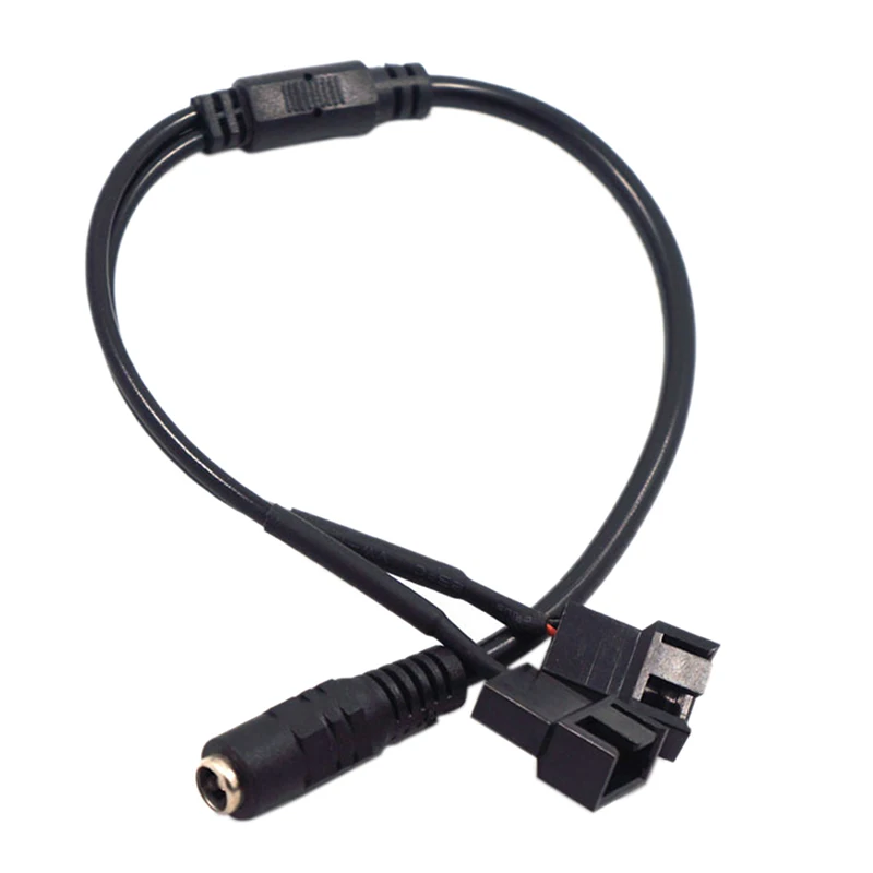 

DC 5521 to 4Pin PWM 4 Pin 2 Way Computer PC Router Fan Power Adapter Cable 12V