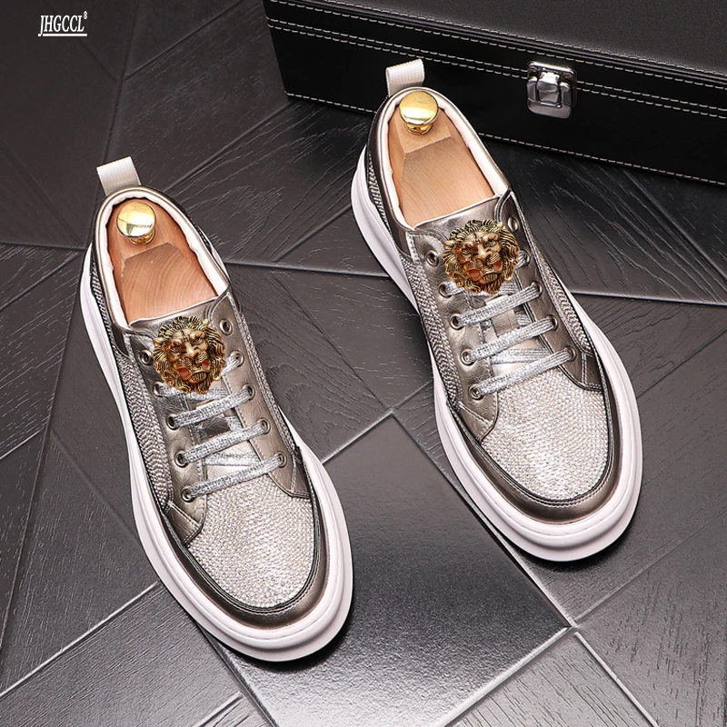 Мужская обувь на платформе Повседневная Корейская версия модных туфель для