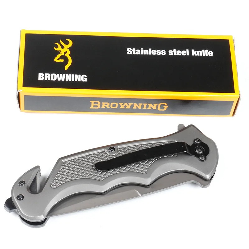 

High Quality Browning Tactical Folding Knife Field Multifunctional Outdoor Camping Knives Portable Safety Self-defense EDC Tool