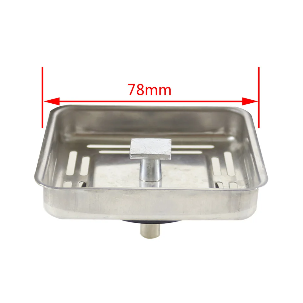 

GYL 304 Stainless steel Square Sink Plug Kitchen Sink Strainer Plug 78mm,85mm, whole square sink drainer set choice