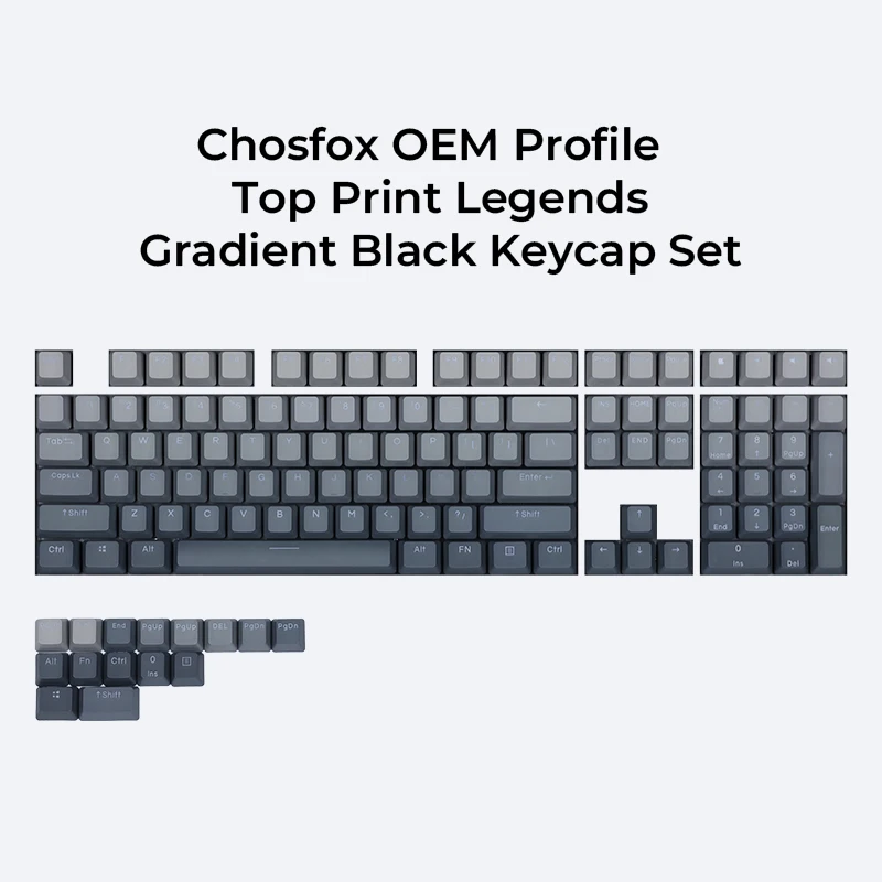 

Grey Blue Cyan Pink Gradient Keycaps Top Print Backlit OEM Profile For 61 68 84 87 104 Keys Cherry Mx Switch Mechanical Keyboard