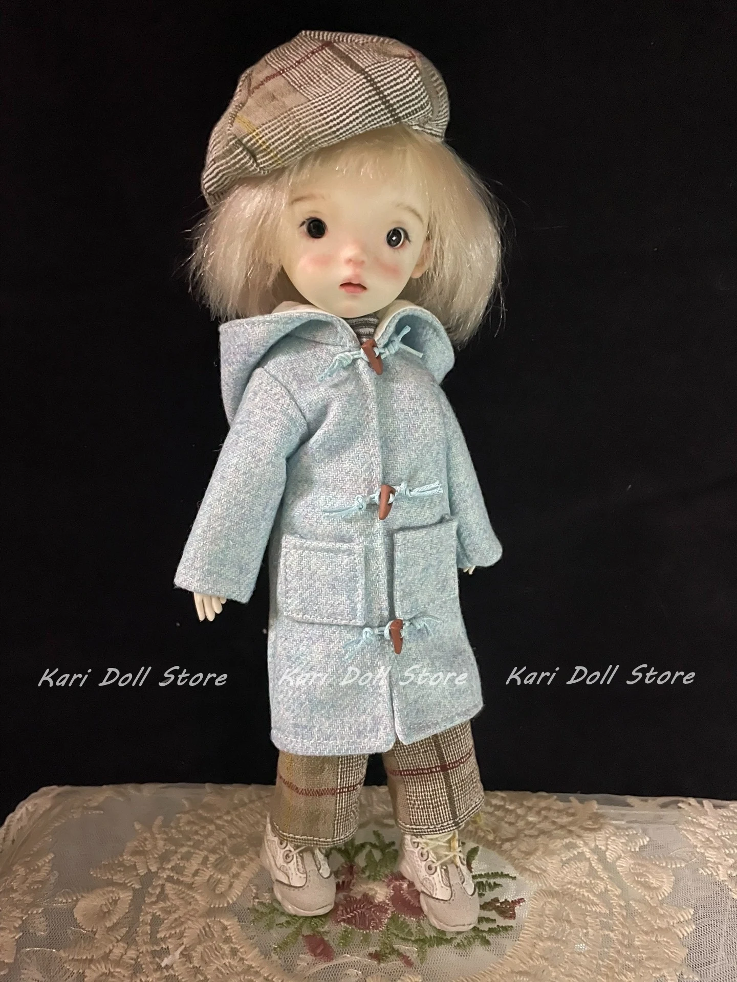 Одежда и юбки Kari Doll 2025 г. розовое синее шерстяное пальто ручной работы брюки