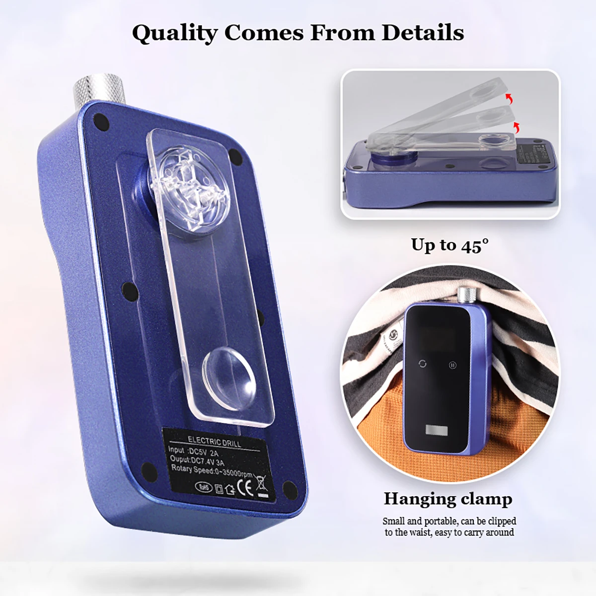 Портативная электрическая шлифовальная машина для ногтей профессиональный