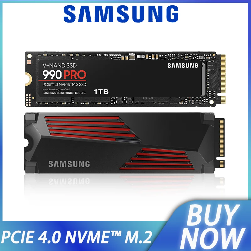 

Samsung 990PRO SSD 1TB 2TB PCIe Gen 4.0 m.2，2280，cooling control, fast storage, for gaming console ps5, desktop PC NVMe™ 2.0 MLC