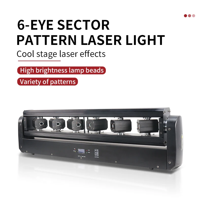 3 в 1 лазерный проектор для диджея с 6 лучами