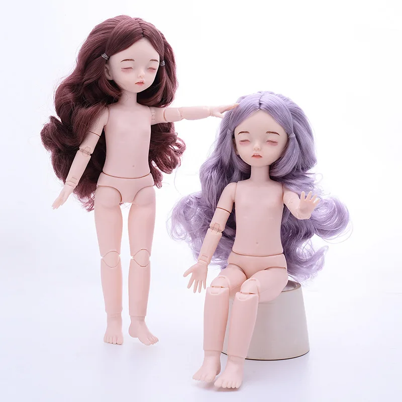 1/6 Doll BJD 28CM Sleep No Makeup 22 Joints Moveable Dolls Gray Hair Kids Toys for Girls |