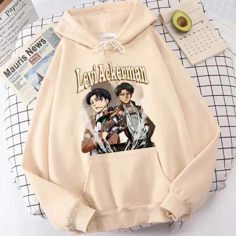 

New Attack On Titan Levi Ackerman Hoodie Unisex Autumn Winter Casual Fleece Sweatshirt Fashion Personality Hooded Pullover tops