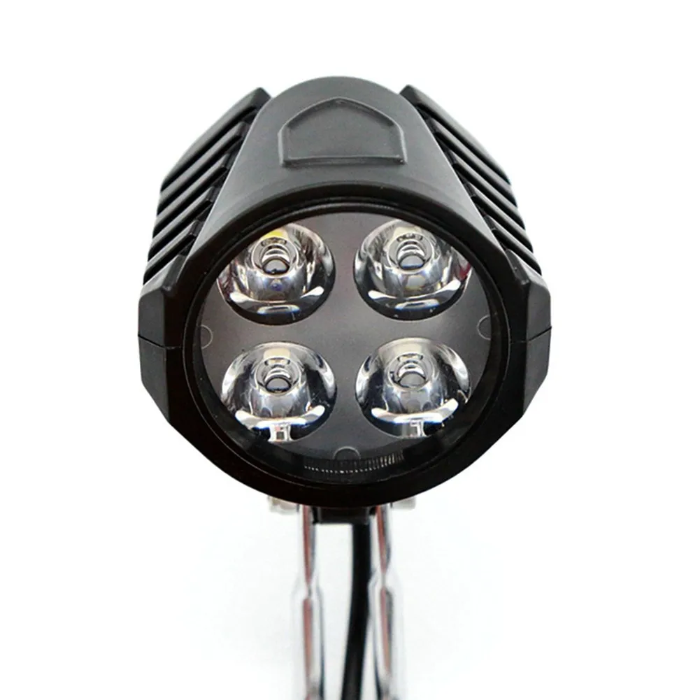

12-80V 12W Electric Mountain Bicycle Headlight EBike Front Light Spotlight With Horn Super Bright Lighting 2-in-1 External Head