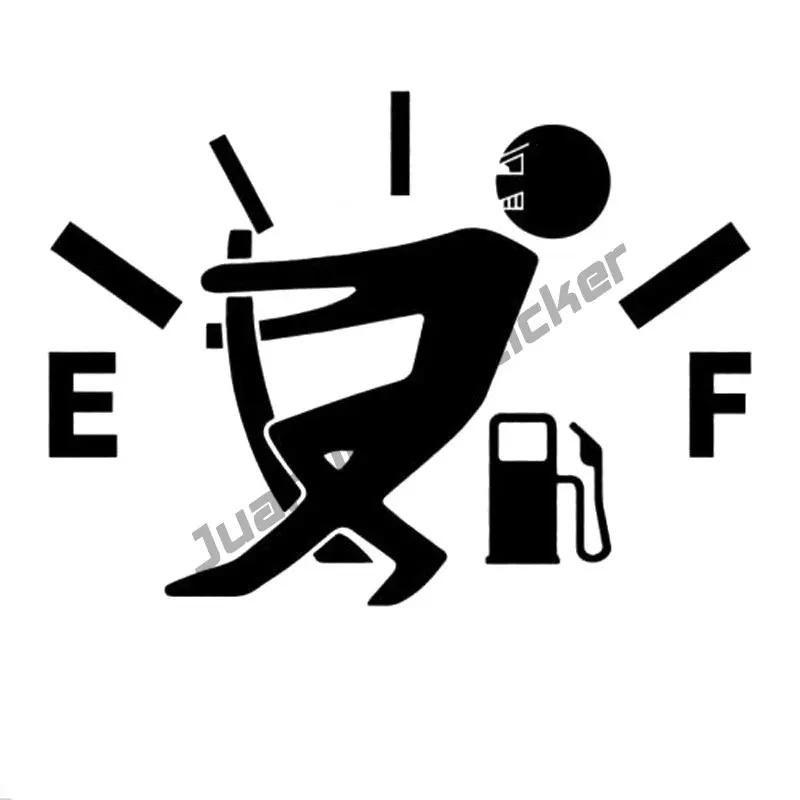 

High Gas Consumption Decal Fuel Gage Empty Stickers Funny Vinyl JDM Car Stickers Waterproof Car Styling Accessories PVC13x9cm