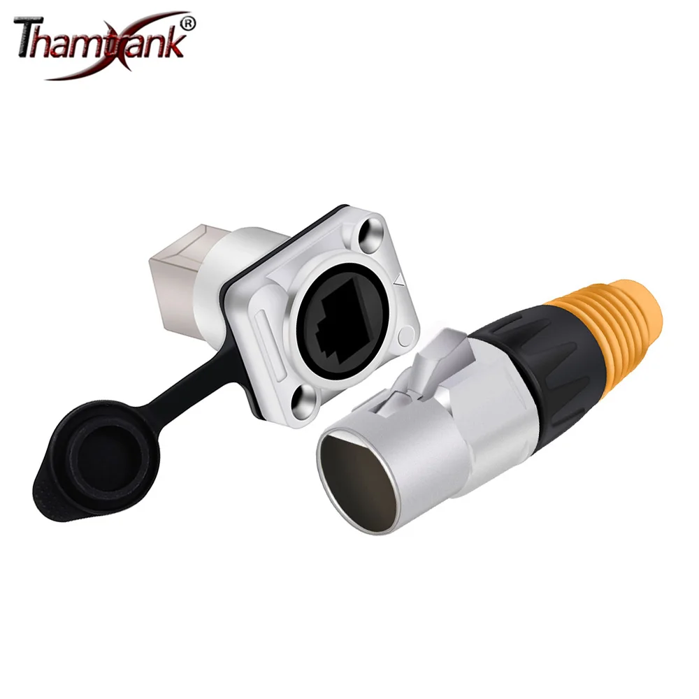 20 шт./10 комплектов RJ45 Водонепроницаемый разъем Женские розетки + RJ45 Штекерные разъемы Разъем Ethernet IP65 Крепление на панель