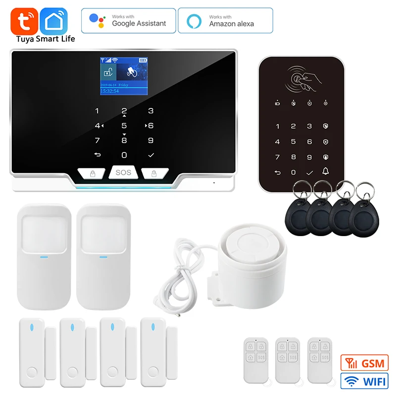 

Умная Система сигнализации для дома, Wi-Fi, GSM, 433 МГц, экран 1,8 дюйма