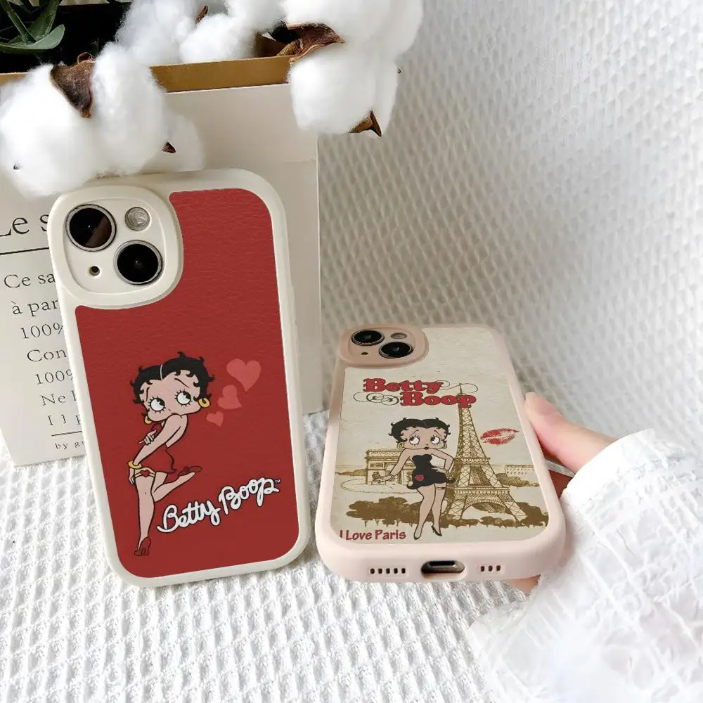 Чехол для телефона B-Betty-Cute-Boop Iphone 16 15 14 12 13 Pro Max 11 Mini X Xr Xs 8 силиконовый чехол из
