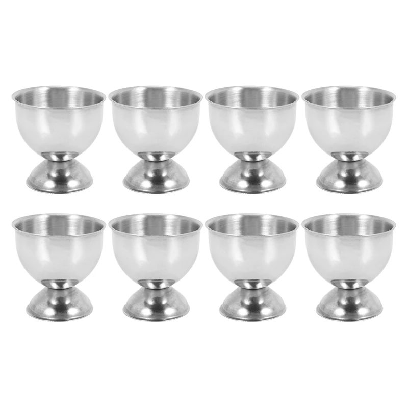 

Egg Cup,Egg Tray Stainless Steel Soft Boiled Egg Cups Holder Stand Dishwasher Safe (8 Packs)