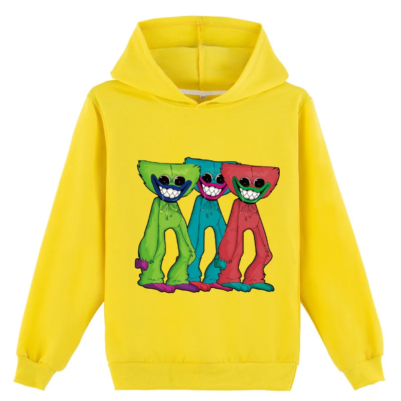 

Детская толстовка с капюшоном Kissy Missy Huggy Wuggy, пуловеры, пальто, модный костюм с графическим принтом мака для игр, свитшот, одежда для девочек с...