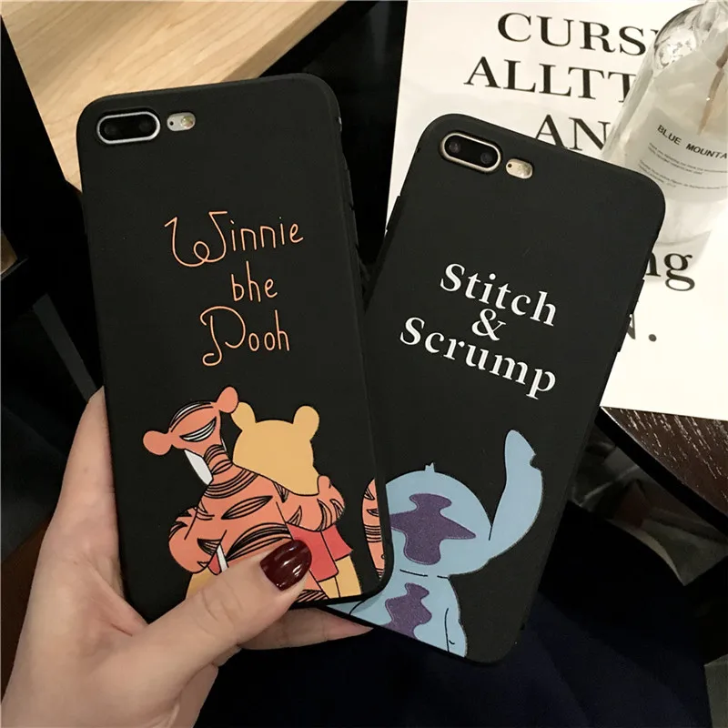

Черный чехол Disney с изображением пуха для iPhone 6/7/8/11/12/13