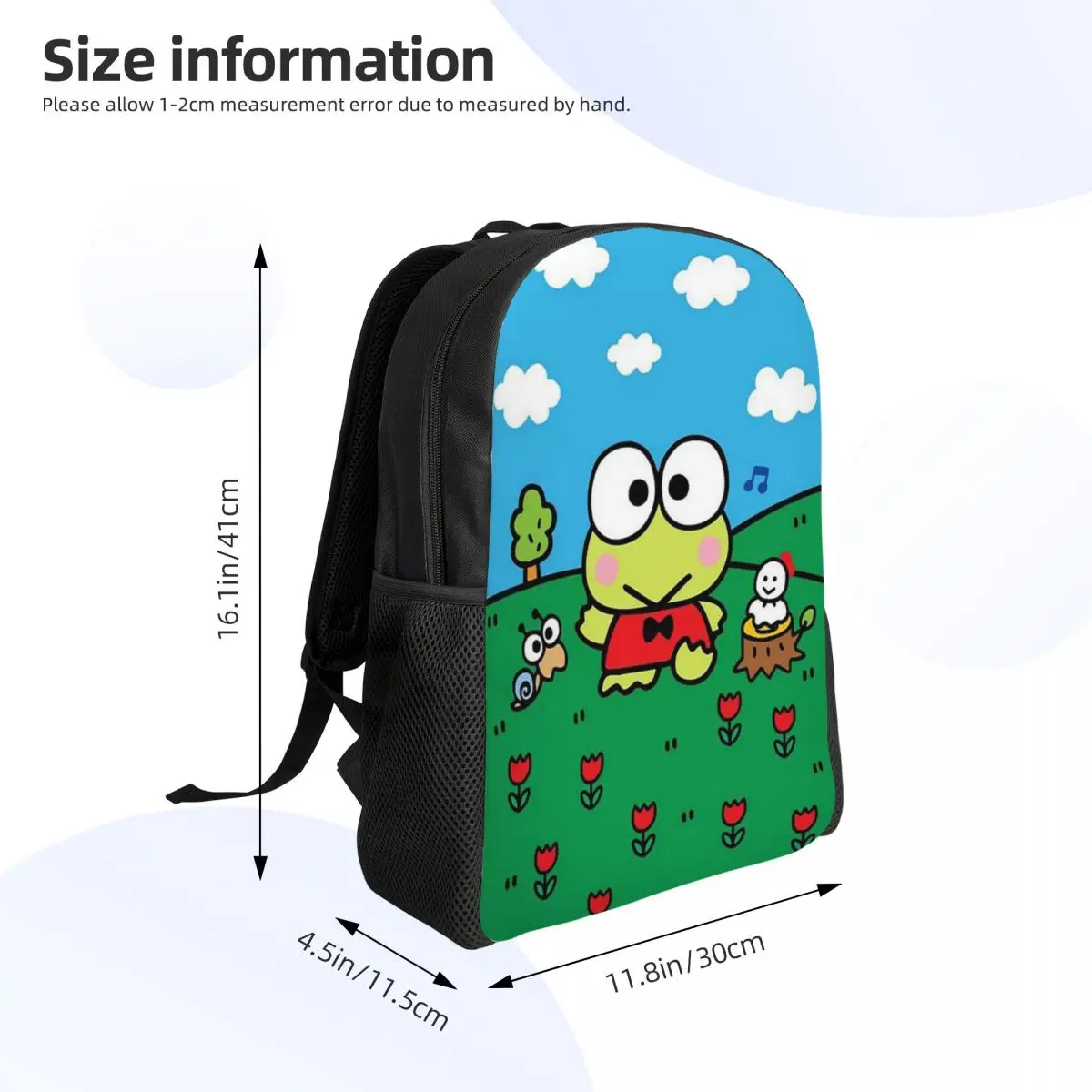 Рюкзаки Kerokero Keroppi на заказ для женщин и мужчин водонепроницаемая школьная сумка