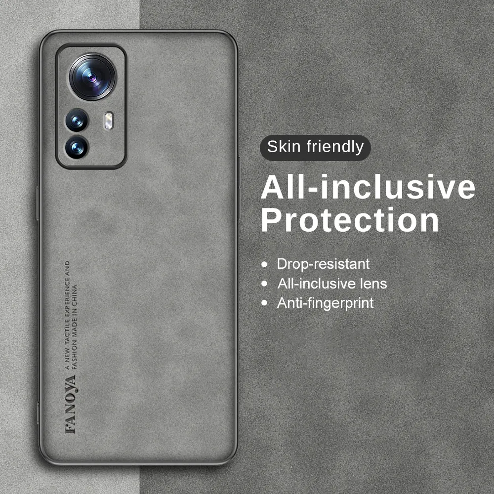 

Luxury Sheepskin Leather Case For Xiaomi Mi 12 Pro 5G Fundas Xaomi Mi12 12Pro 12X Camera Protection Silicone Bumper Phone Cover