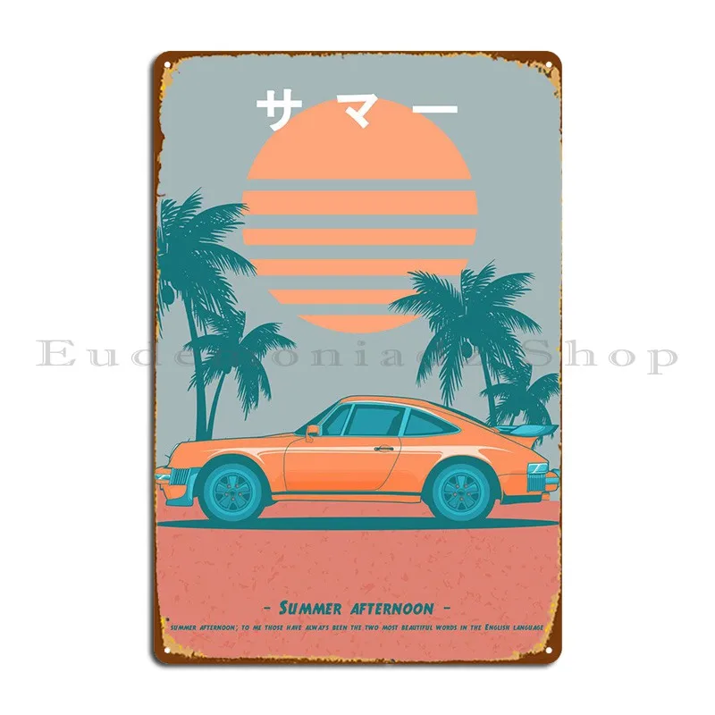 

Summer Car Vintage Metal Sign Printing Garage Decoration Cave Printed Living Room Tin Sign Poster
