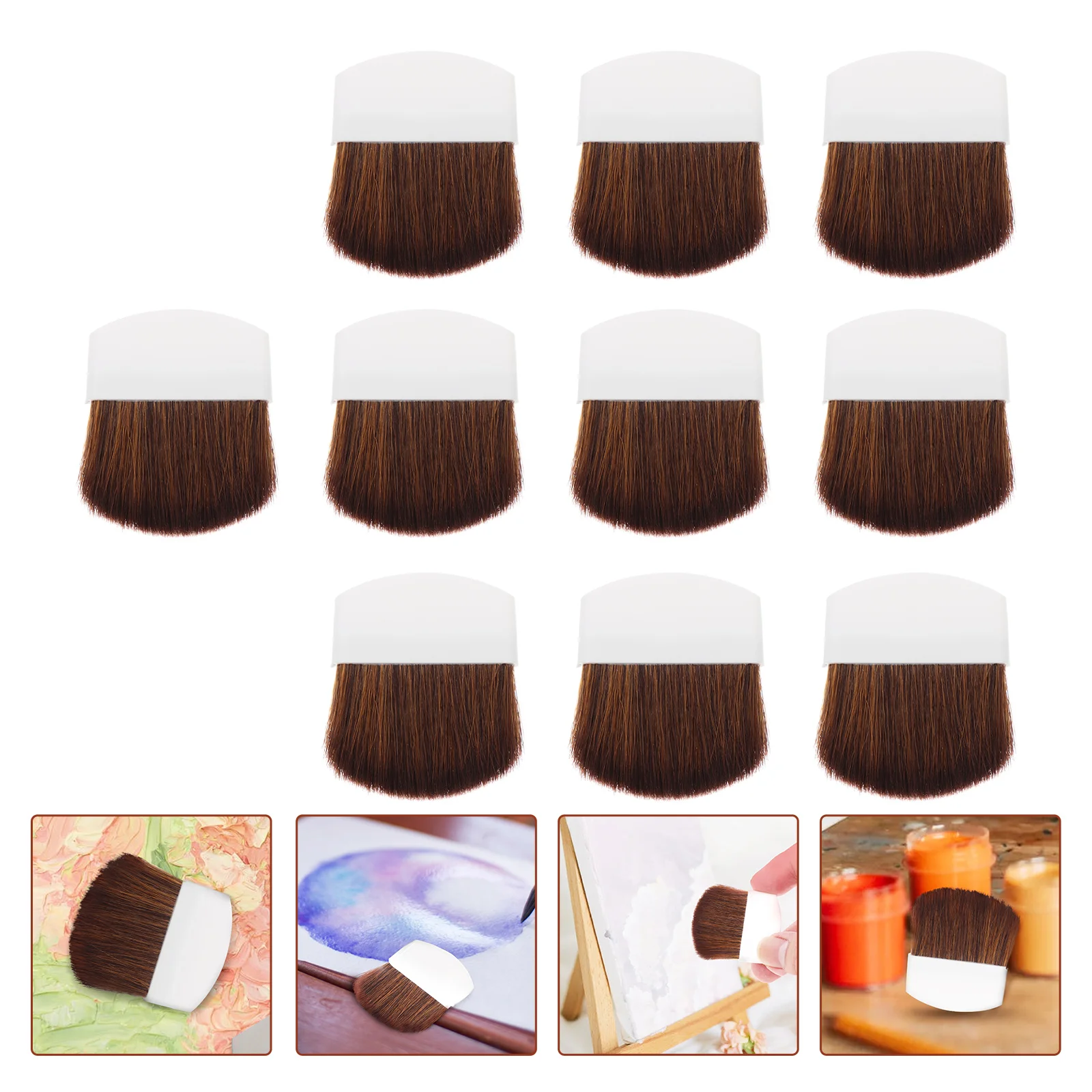 

Brushes Artist Drawing Brush Children Flat Cleaner Wear Resistant Painting Portable Watercolor Draw