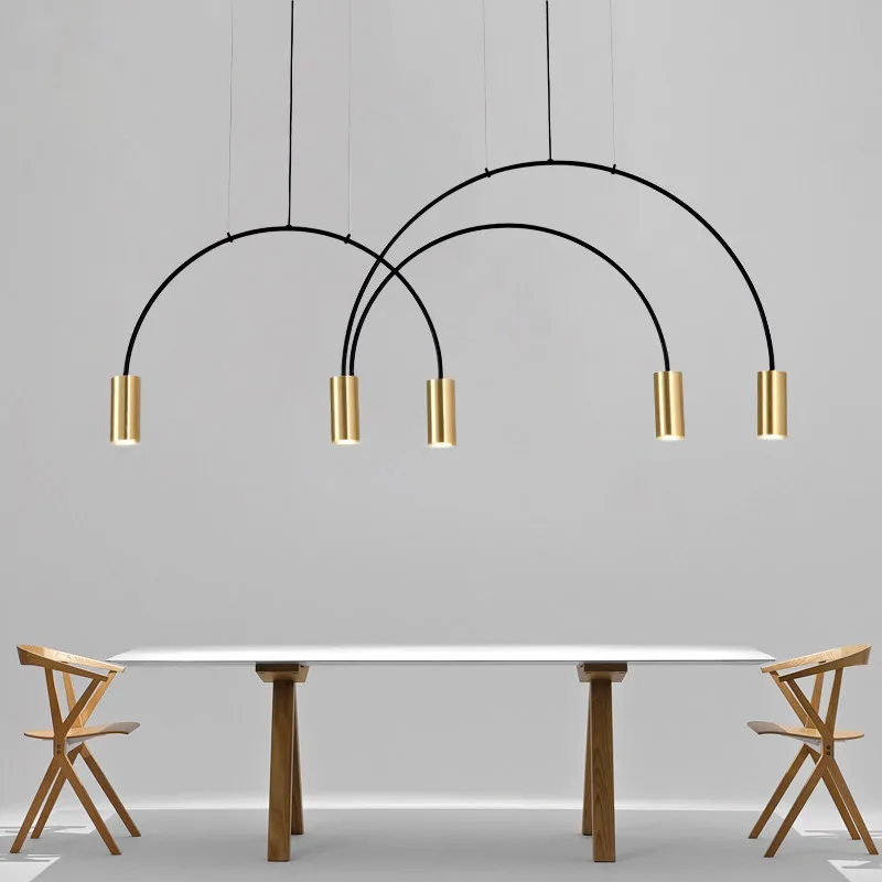 Nordic circle chandelier Brief Modern designer Office Vintage Spot Hanging Lights /LED Volta Suspension lamp |