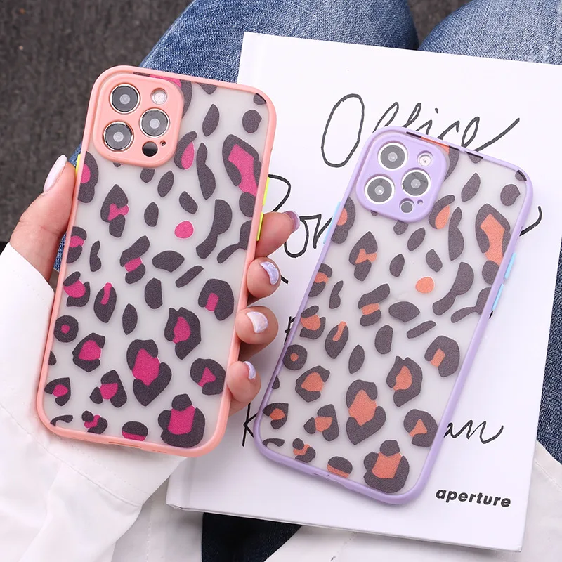 

Leopard Print Phone Case for IPhone 13 12 11 Pro Max Mini XR X XS 7 8 6 Plus SE 3 2020 Shockproof Fashion Hard Back Cover Fundas