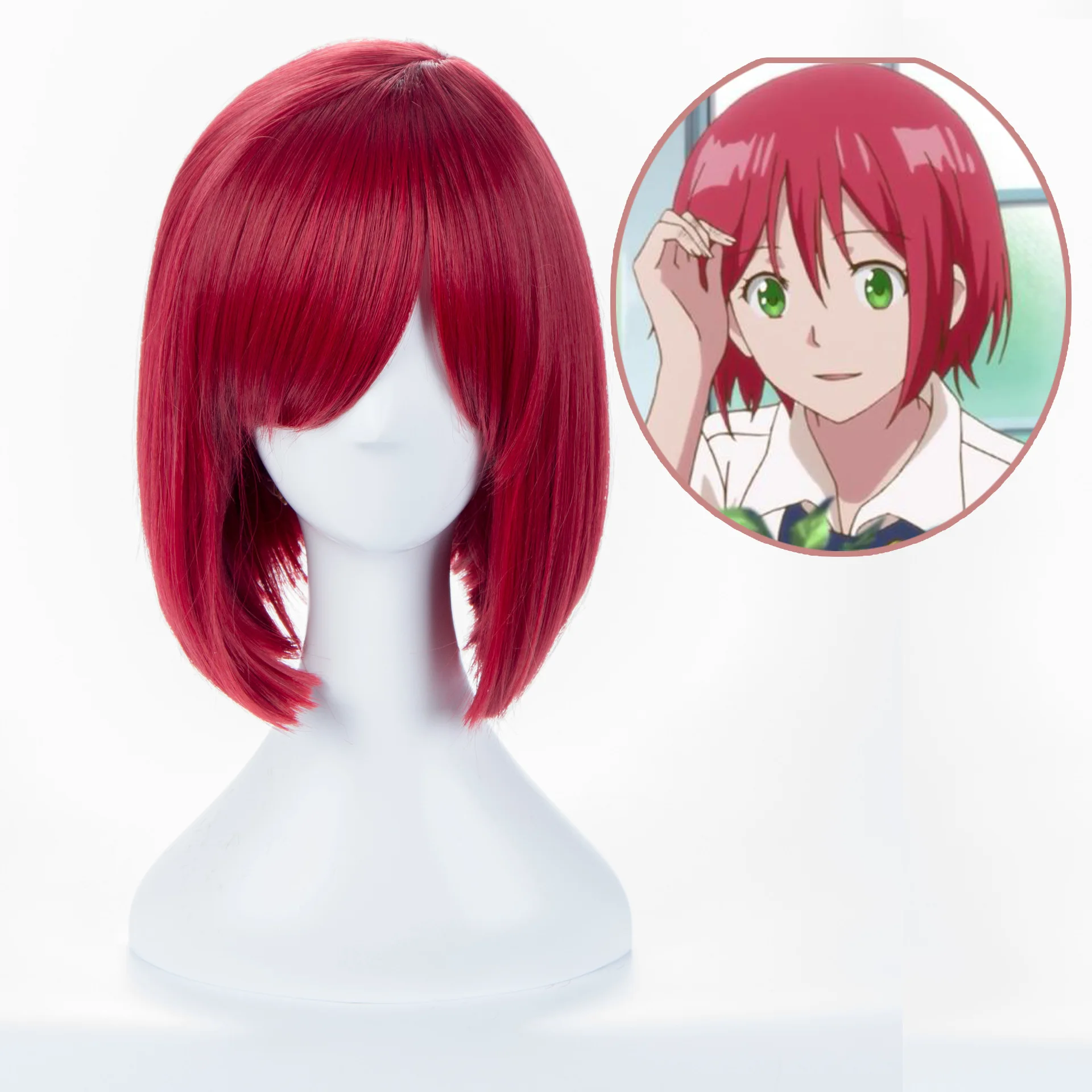 

Danganronpa V3 Killing Harmony Yumeno Himiko Red Short Wig Cosplay Costume Heat Resistant Hair Women Festival Party Wigs