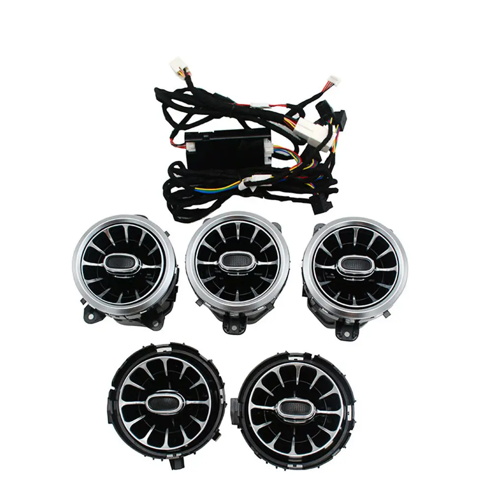 

64-color LED Air Vent Turbine Outlet Nozzle Ambient Light Atmosphere Neon Lamp For Mercedes-Benz A/CLA class W177 W118