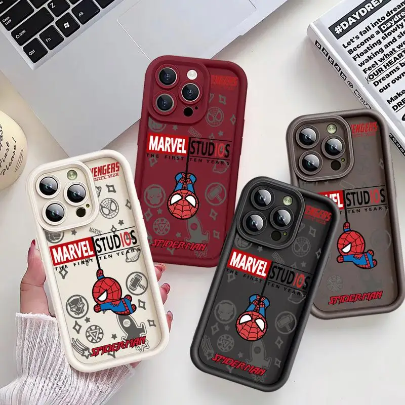 phone cases for Apple iPhone 15 13 14 12 11 Pro Max XS 7 XR 14Plus 8 X Angel Eye Ladder funda Cover Steve Rogers Cartoon IronMan