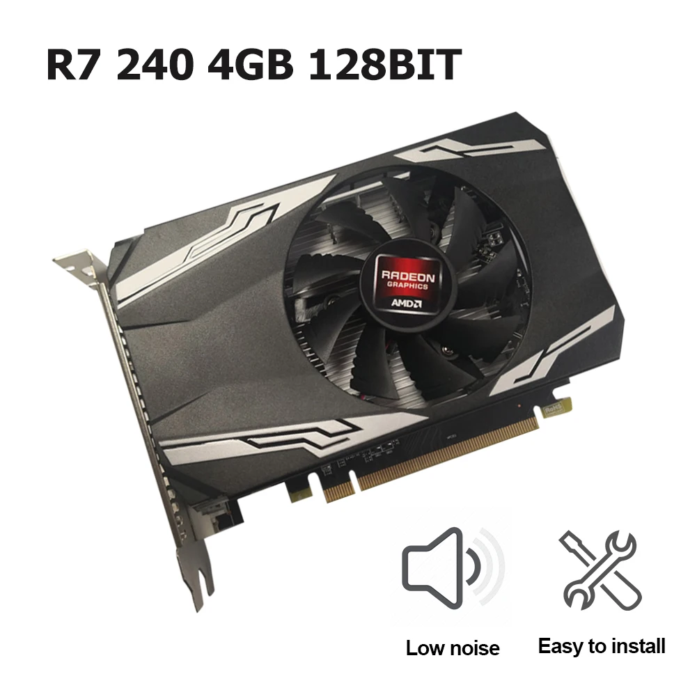 

R7 240 4GB DDR3 128BIT Video Cards For Radeon R7240A 128bit Desktop Computer Game Graphics Card Gaming Video Card for PC 2022