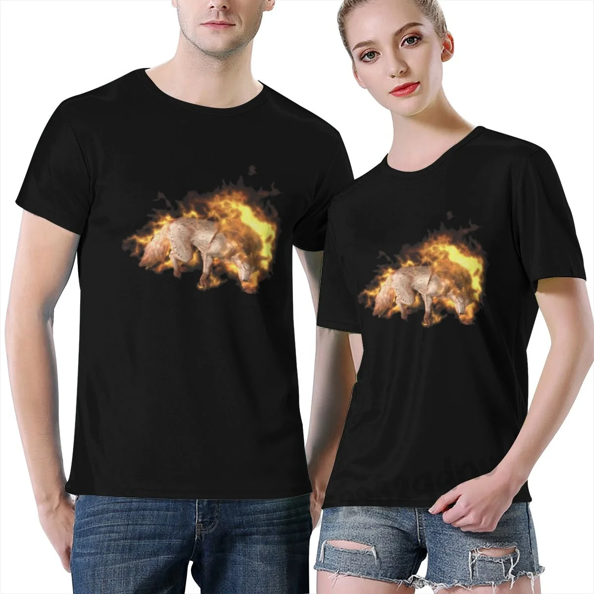

Wild Fire Wolf Funny NEW Men Women T SHIRT TOP Size S M L XL XXL XXXL 6XL