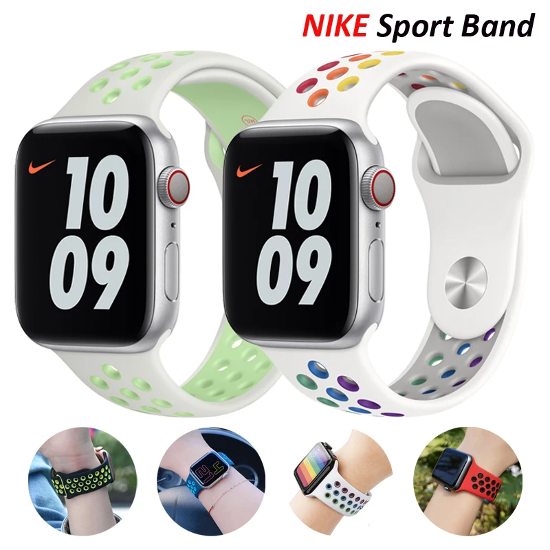 

Silicone Strap For apple Watch band 44mm 40mm 42mm 38mm bracelet iWatch Series 3 4 5 se 6 correa apple watch serie 7 45mm 41mm