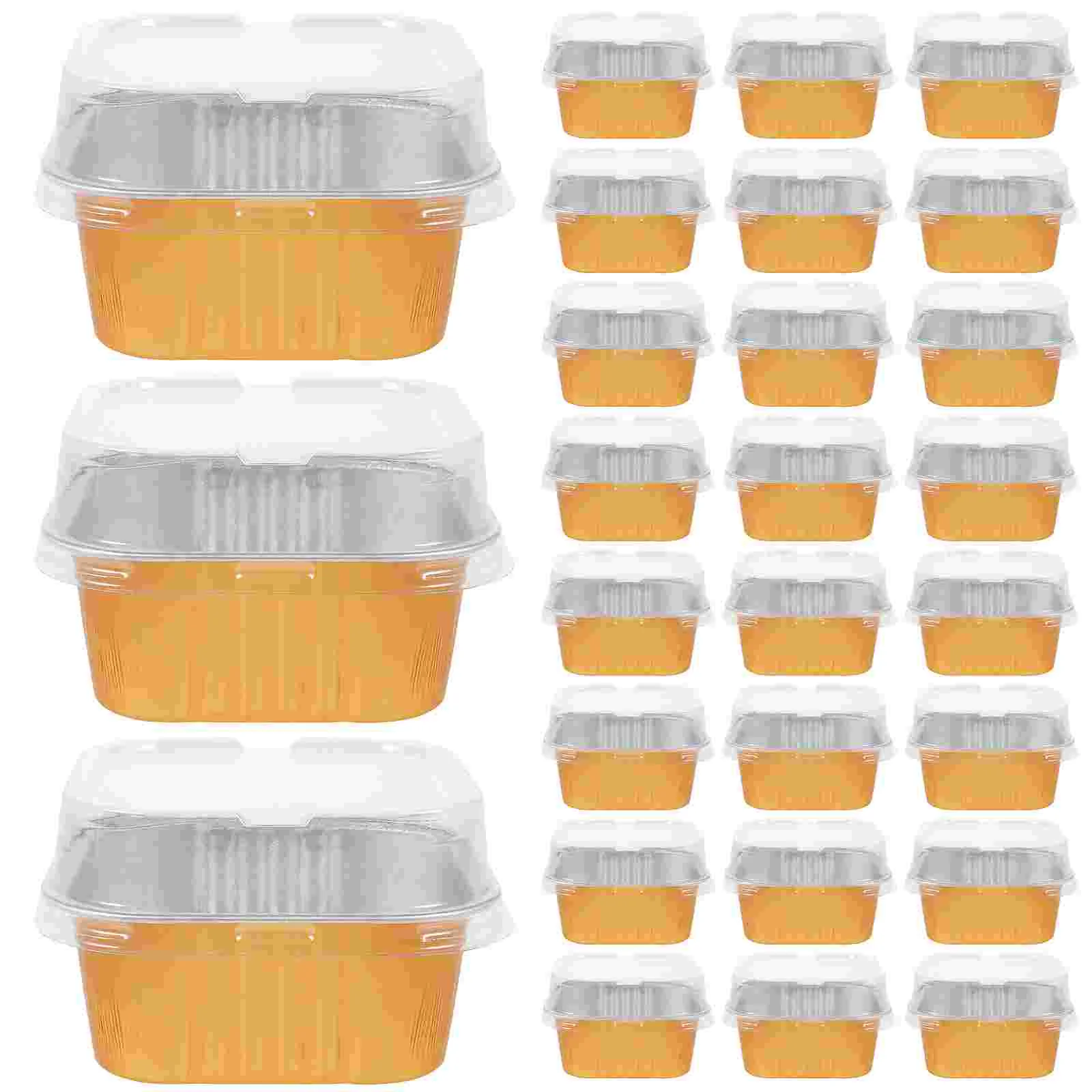 

40 Sets Foil Muffin Pans Cupcake Cups Baking Cups With Lids Pie Pan With Lid for Baking Bakery Kitchen Home