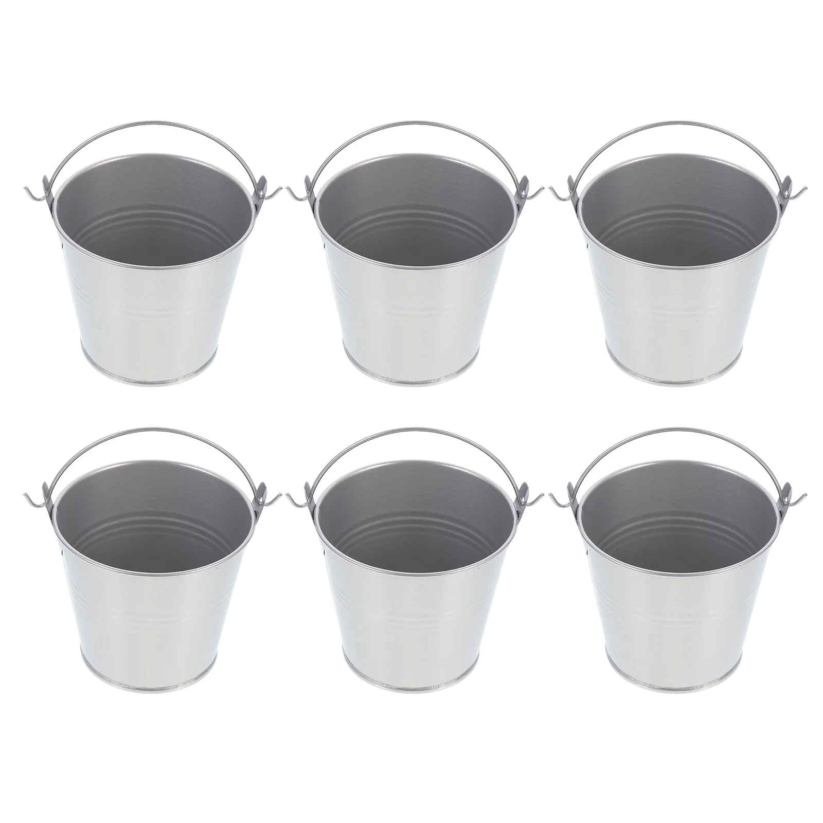 

6 Pcs Small Flower Pots Iron Flower Planting Pot Practical Flower Plant Holder