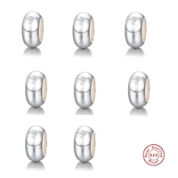 8pcs silicone spacer beads silver 925 rose gold silicone spacer stopper charm fit original pandora bracelet bangle diy jewelry