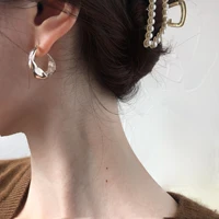 sterling silver french style earrings women vintage hoop earrings pendientes mujer moda pendientes stainless steel earrings