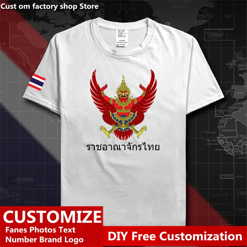 

Thailand Cotton T shirt Custom Jersey Fans DIY Name Number LOGO Tshirt High Street Fashion Hip Hop Loose Casual T-shirt THA