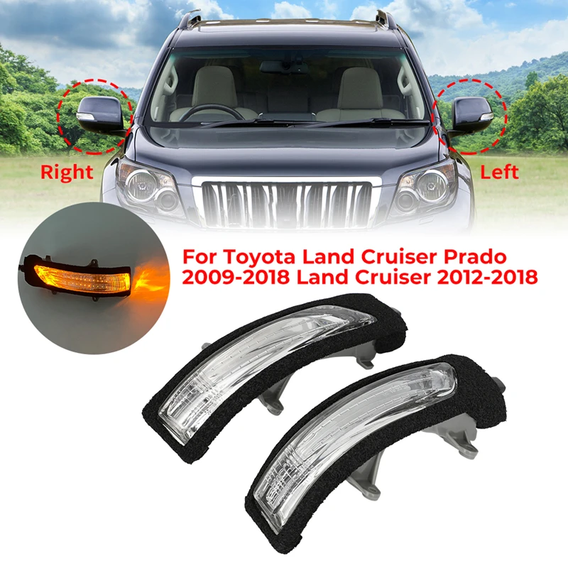 

LED Rearview Mirror Turn Signal Light Repeater Lamp for Toyota Land Cruiser Prado 2009-2016 Land Cruiser 2012-2017 81740-60090