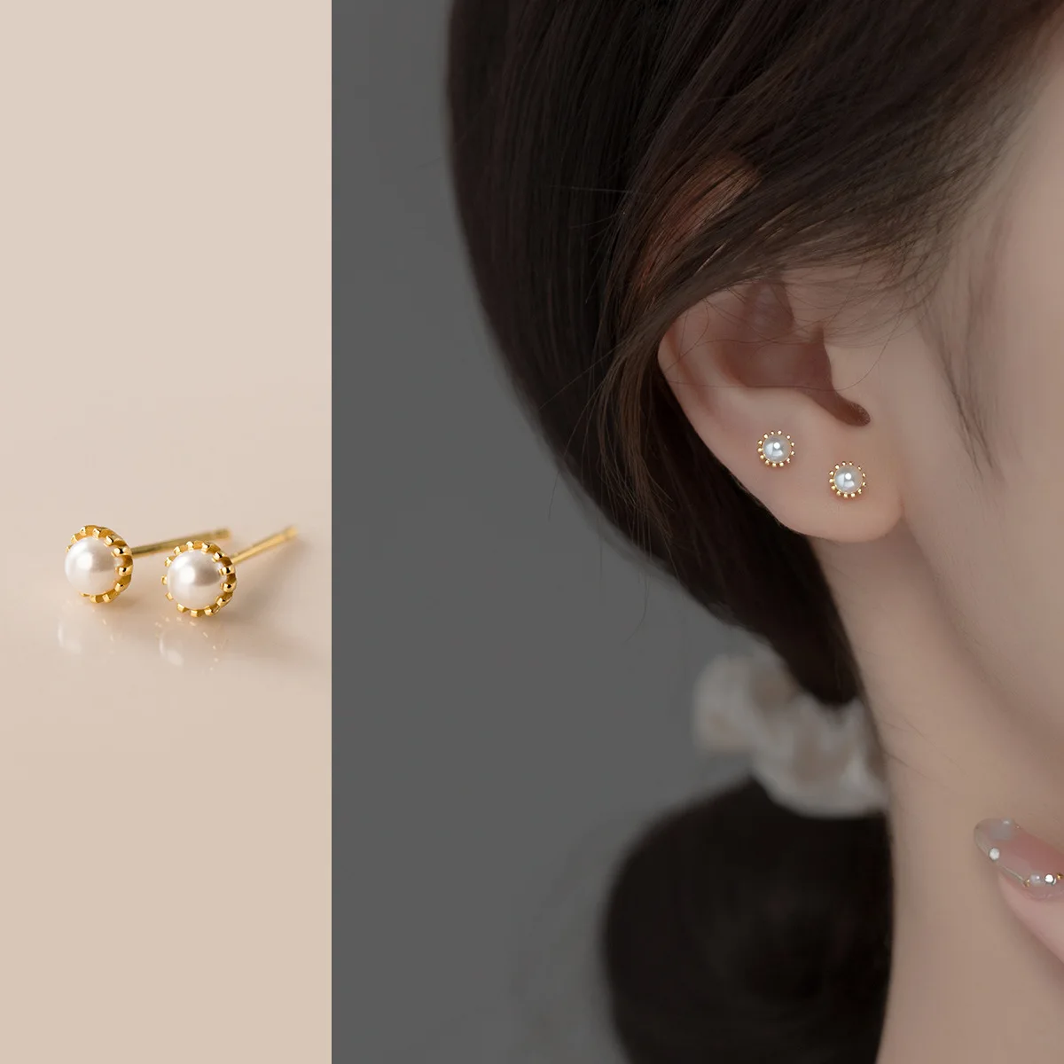 

La Monada Womens Earrings Silver 925 Small Round 925 Silver Earrings For Women Silver Stud Earrings Sweet Pearl Girls