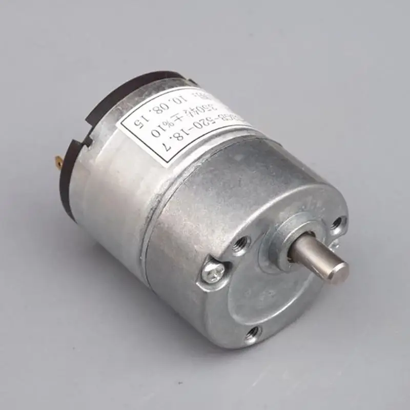 

33 ГБ-520 Мотор-редуктор постоянного тока Редуктор 6-12 В постоянного тока Цельнометаллическая шестерня Угольная щетка Положительный и негативный двигатель 170-350 об/мин Вал Диаметр: 5 мм