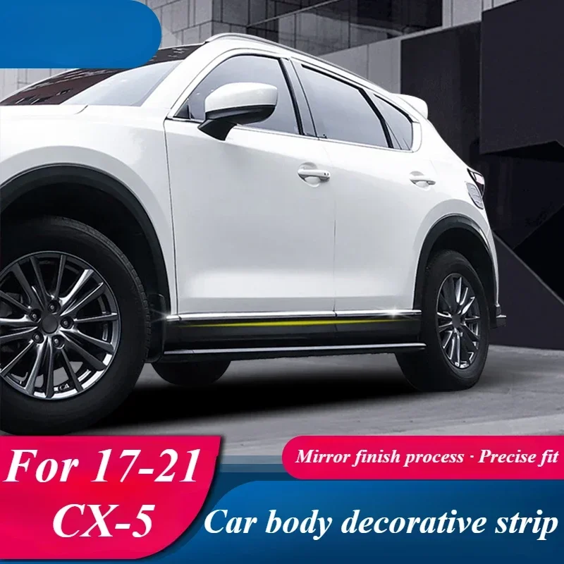 Подходит для Mazda CX5 2017-2021 боковая отделка двери из нержавеющей стали отделочная