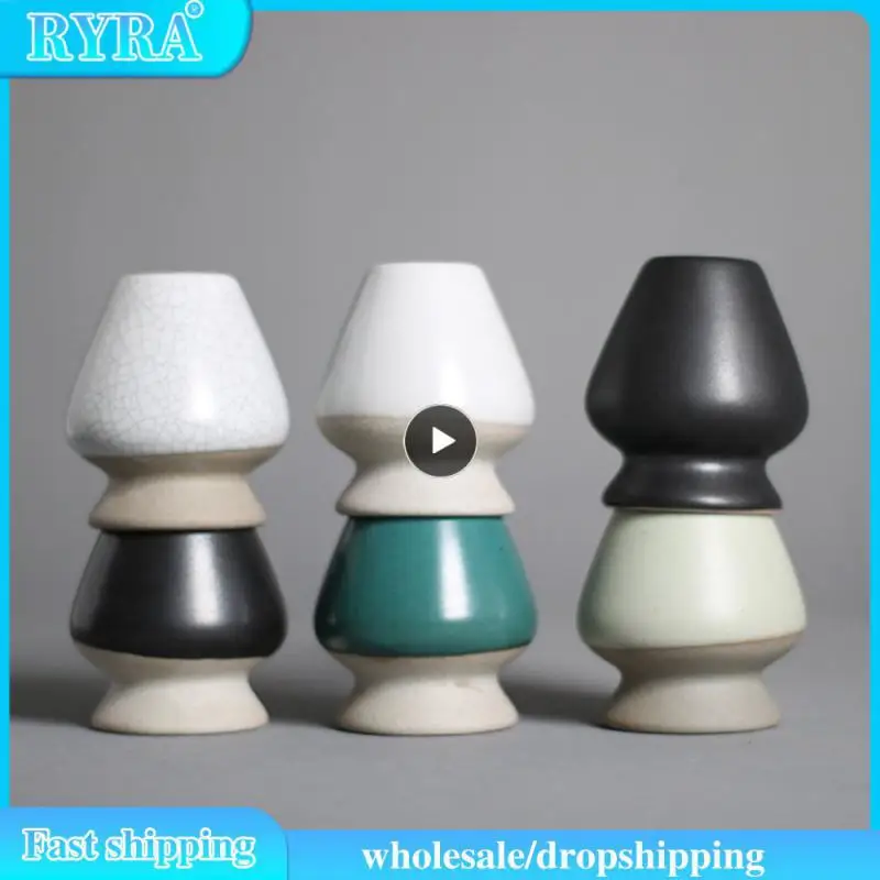 

1~10PCS Japanese Ceramic Matcha Green Tea Chasen Holder Stand Bowl Bamboo Whisk Grinder Brushes Tea Tools Holder Tea Accessories