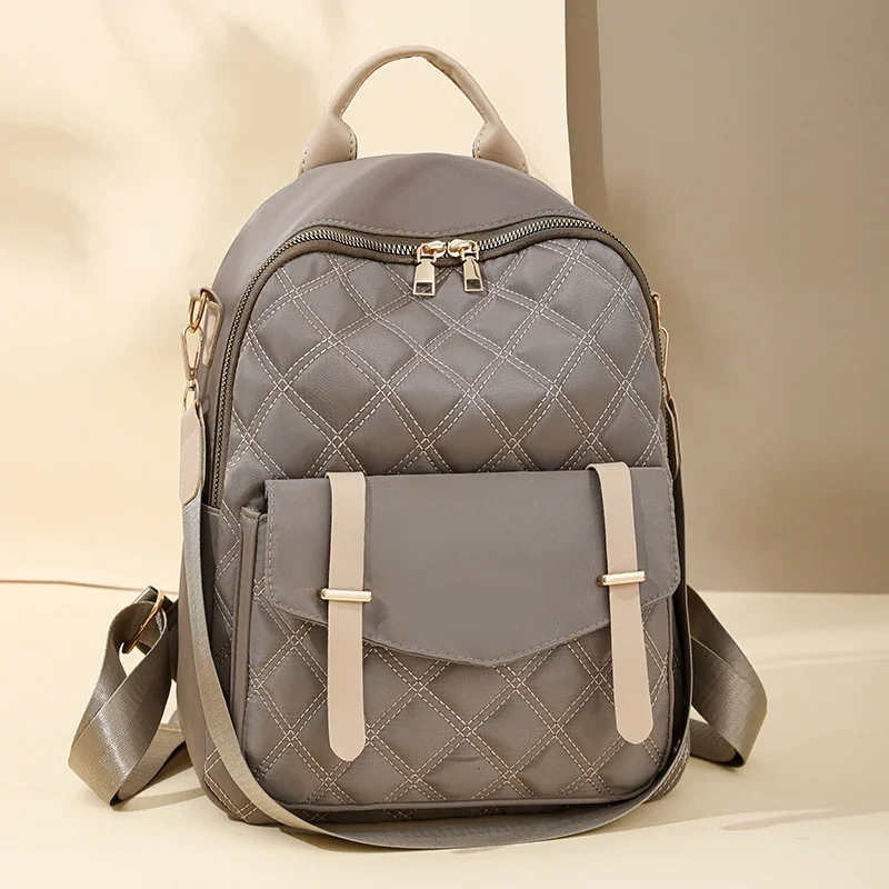 Сплошной цвет простые рюкзаки большой вместимости женские сумки на шнурке