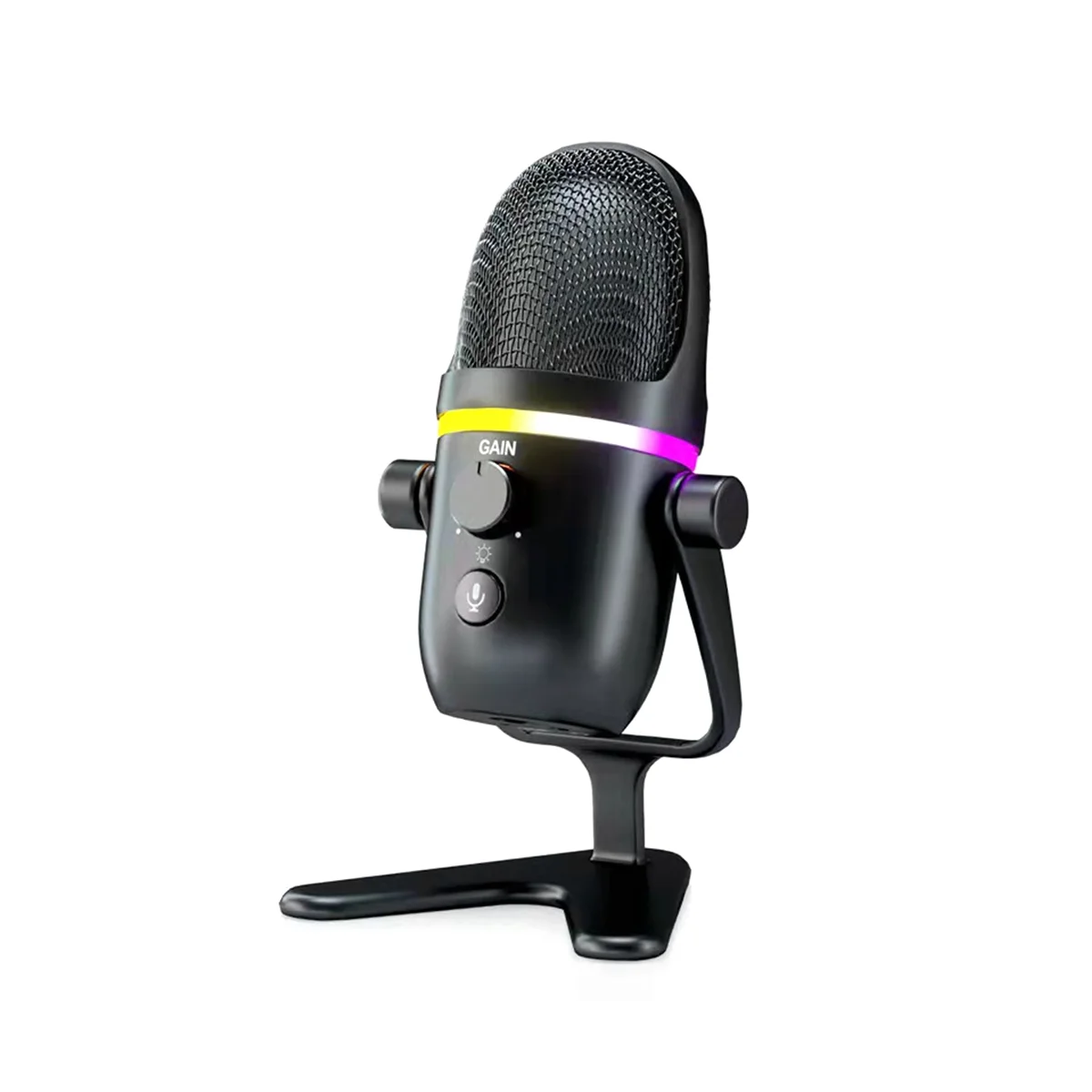 

Конденсаторный USB-микрофон RGB для киберспорта, игровой микрофон для компьютера, микрофон для записи