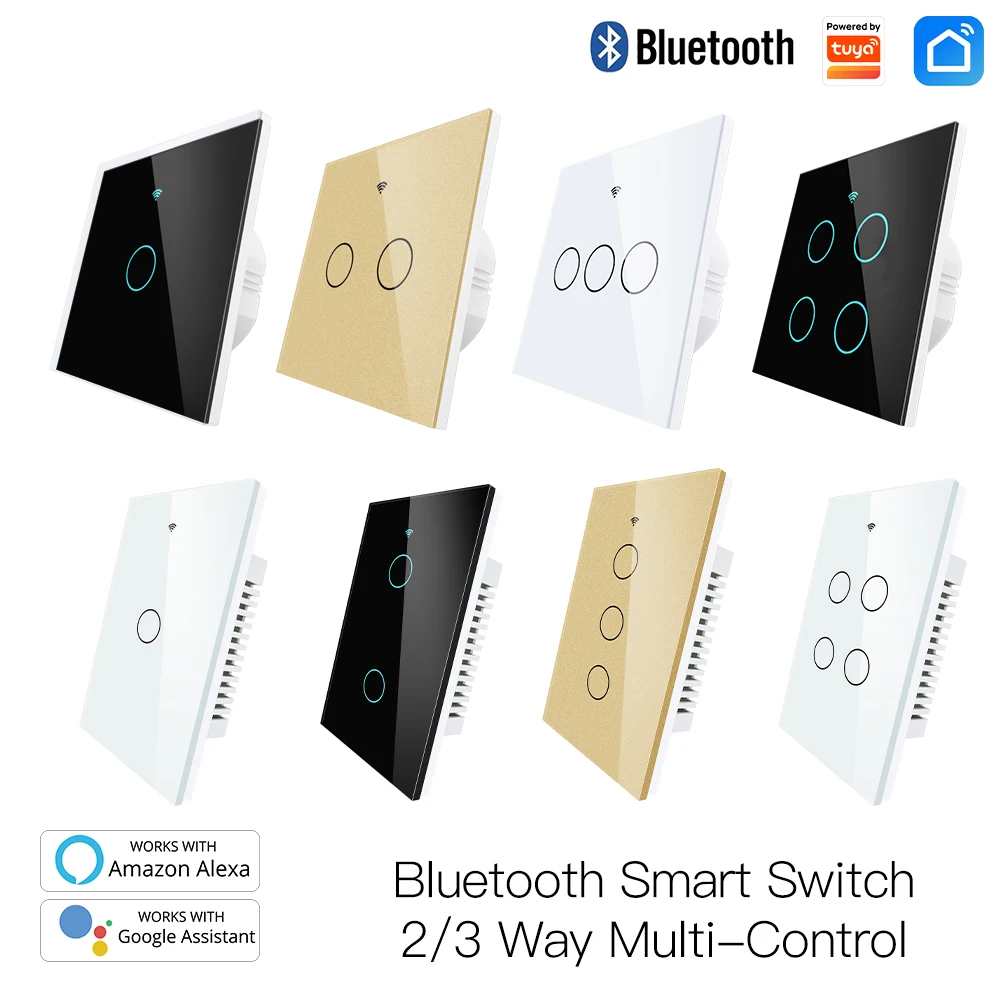 

Умный светильник ель с поддержкой Bluetooth, 2/3 позиций, мультиконтроль, Bluetooth Sigmesh Tuya Smart Life APP Alexa Google 1/2/3/4 Gang