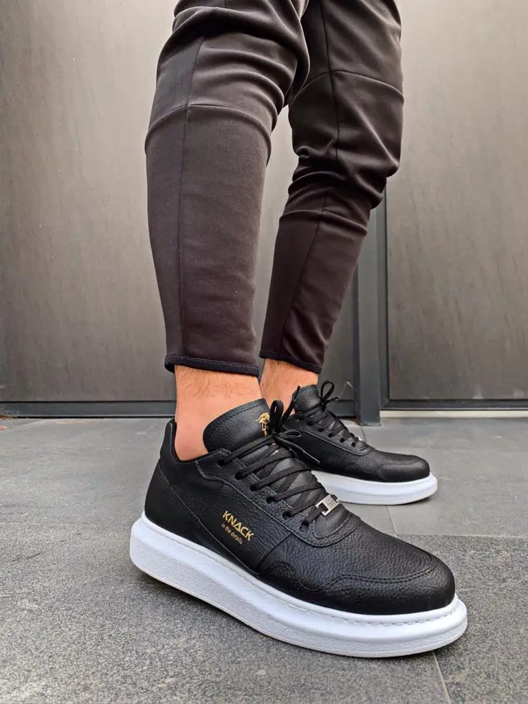 

Men's Shoes 2021 Breathable Black White Luxury Brand Trendy Sneakers Original Faux Leather Comfortable Lightweight Walking Tennis Zapatillas Hombre Chaussures Knack High Base Daily 040