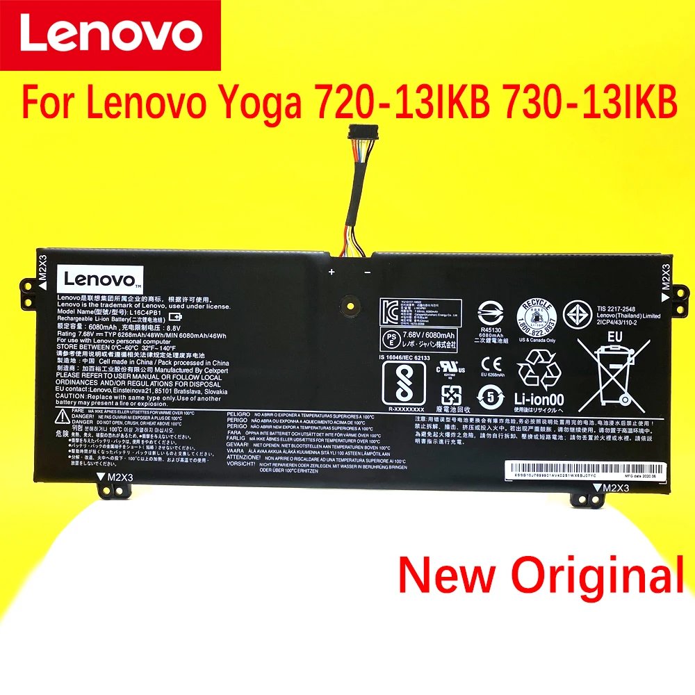 

NEW Original For Lenovo Yoga 720-13IKB-80X60050GE 730-13IKB-81C 81CT007YGE L16L4PB1 L16C4PB1 L16M4PB1 Laptop Battery