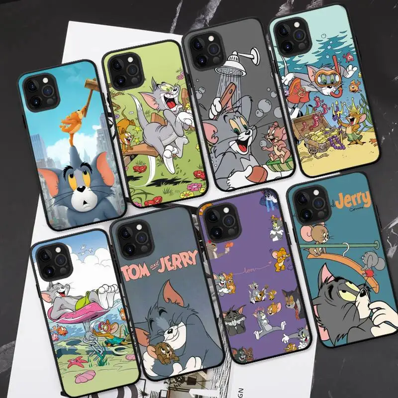 

BANDAI Tom and Jerry Phone Case for iPhone 11 12 13 mini pro XS MAX 8 7 6 6S Plus X 5S SE 2020 XR case