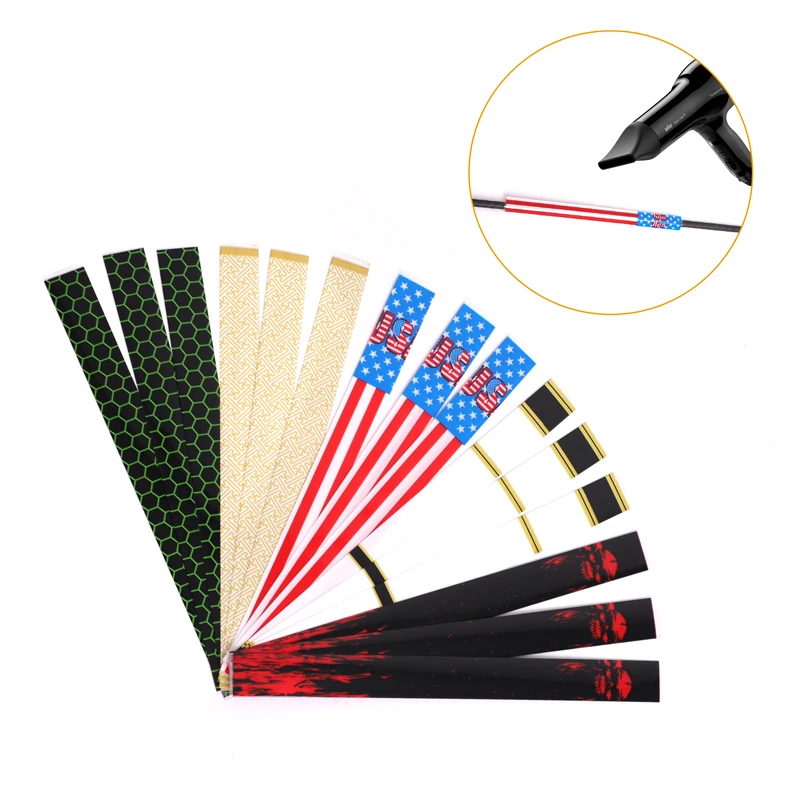 

15pcs DIY Archery Heat Shrinkable Arrow Shaft Wraps Paper Arrow Sticker Paster Wrap Of Hunting Accessories