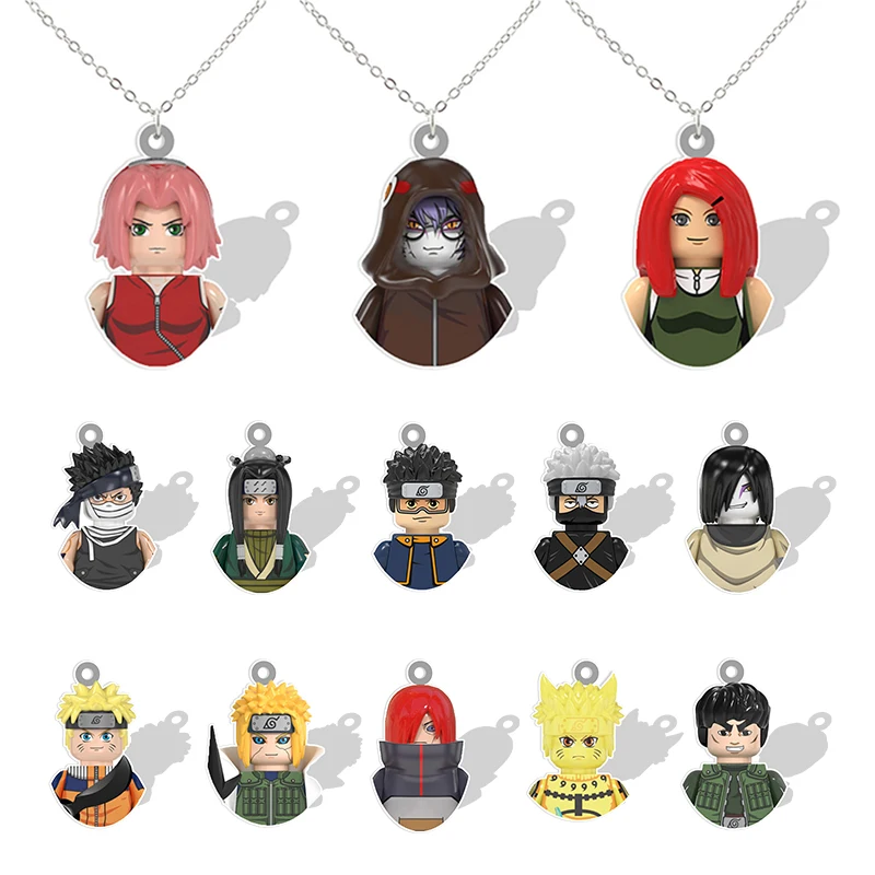 

Bandai Animation NARUTO Haruno Sakura Link Chain Pendant Necklaces Epoxy Resin Cartoon Necklaces Jewelry for Teens Gifts FRE584