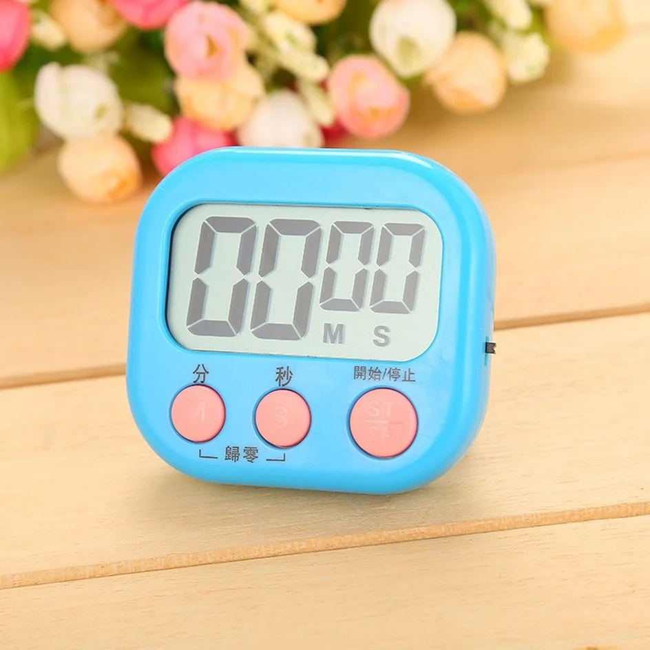 lcd digital kitchen countdown alarm clock timer with stand kitchen timer practical cooking timer alarm clock free global shipping